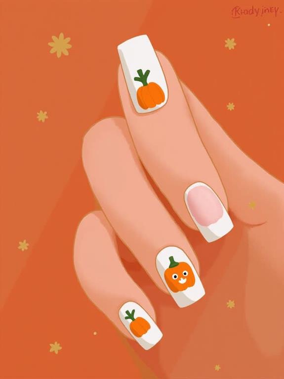 autumn glitter nail art