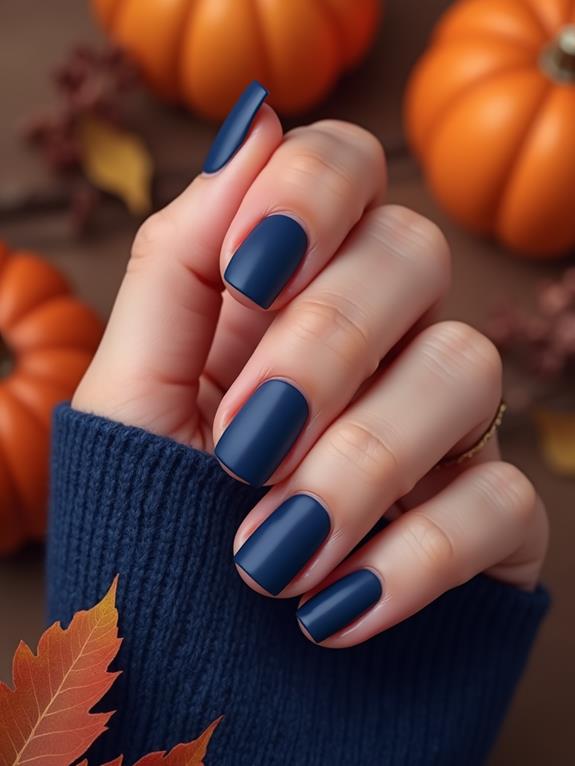 sophisticated dark blue hues